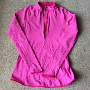 H & M Pink sport half zip top